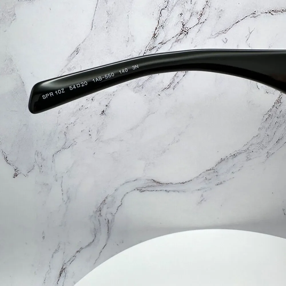 New Prada Sunglasses Black Square Oversized Triangle Plaque Logo Authentic